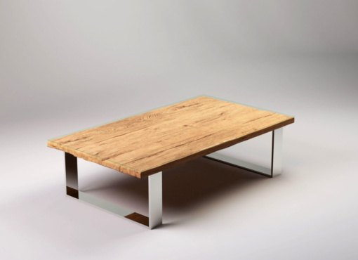 VIRKERÅ une table basse avec un bord naturel (live edge)
