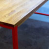5_RED FOREST modern red frame dining table