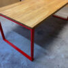 6_RED FOREST modern red frame dining table