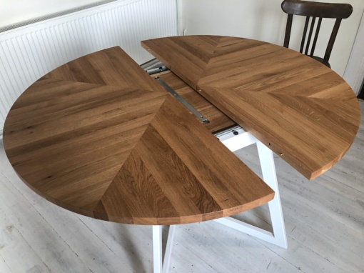6 round oak table