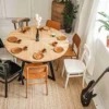 FJÄRIL BLACK table extensible ronde en chêne FJÄRIL BLACK table extensible ronde en chêne
