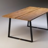 SLICE BLACK table moderne en chêne massif
