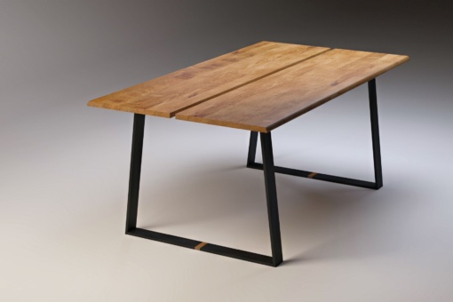 SLICE BLACK table moderne en chêne massif