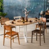 MÅNE OVAL noir / blanc table extensible ronde en chêne-4 MÅNE OVAL noir / blanc table extensible ronde en chêne-4