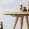 SOL Table à manger de style bohème minimaliste avec effet chêne brut SOL Table à manger de style bohème minimaliste avec effet chêne brut