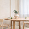 Table ronde en bois de chêne ORBIS